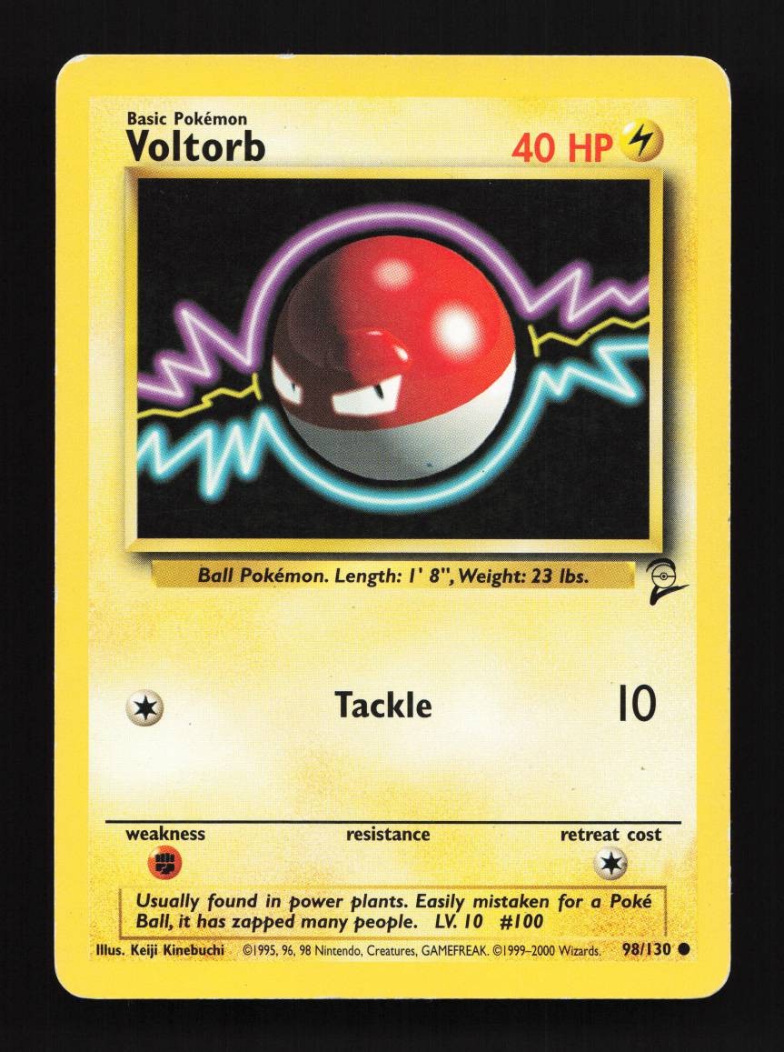 Voltorb 98/130 LP Base Set 2 English Pokemon Card TCG