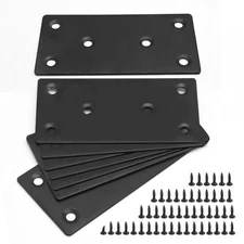 8PCS Flat Straight Brace Brackets 48x100x2mm Stainless Steel Repair Plate