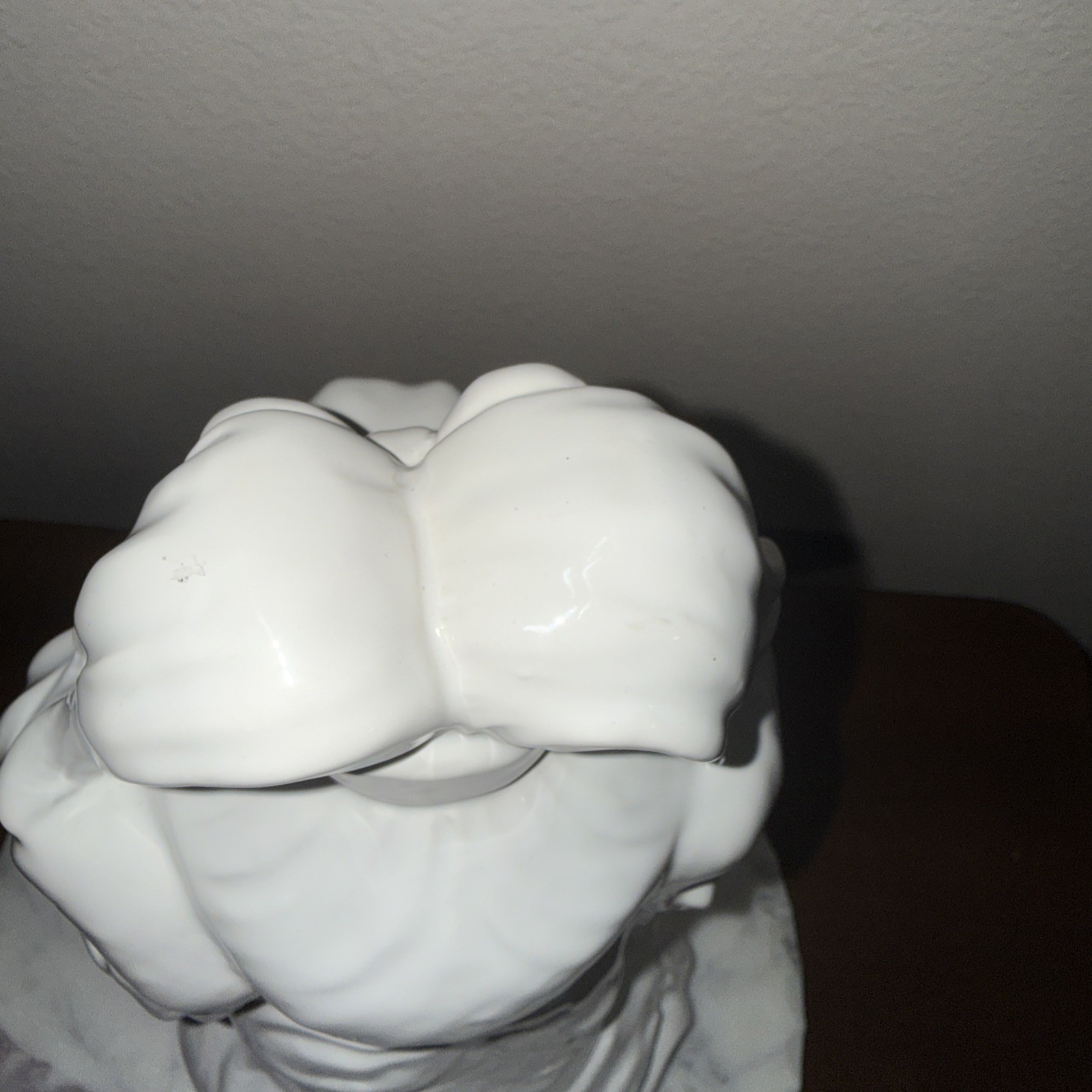 Shih Tzu Glazed Ceramic Decorative White Dog Statue 14” Tall New Without Tags