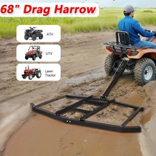 Drag Harrow Tow Behind Drag Harrow with Adjustable Bars & Pin Hitch for ATV UTV