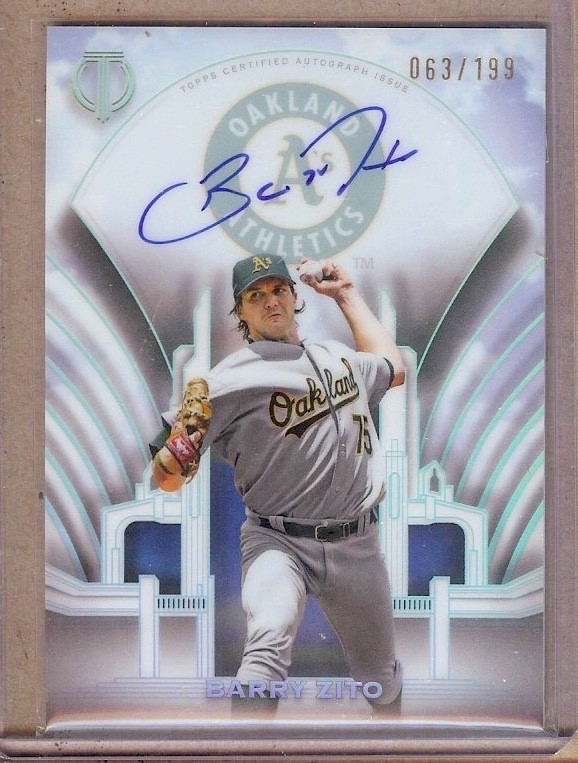 2026 TOPPS TRIBUTE CREST CALLIGRAPHY BARRY ZITO AUTO 063/199!!