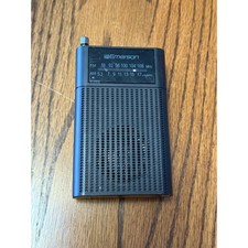 Emerson ER-7000 Portable AM/FM Radio Handheld Pocket Battery Operated Black
