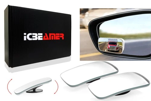 4-Piece Rectangle Mirrors, 2 Sets 360° Wide Angle for Rear View