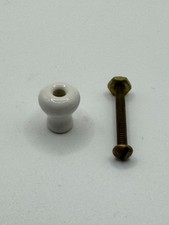 5x Furniture Cabinet White Porcelain Shutter Knob Jewelry Box TINY KNOB 1/2"