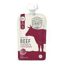 Pack of 12 Serenity Kids Toddler Beef Kale Sweet Potato Meal 3.5 Oz