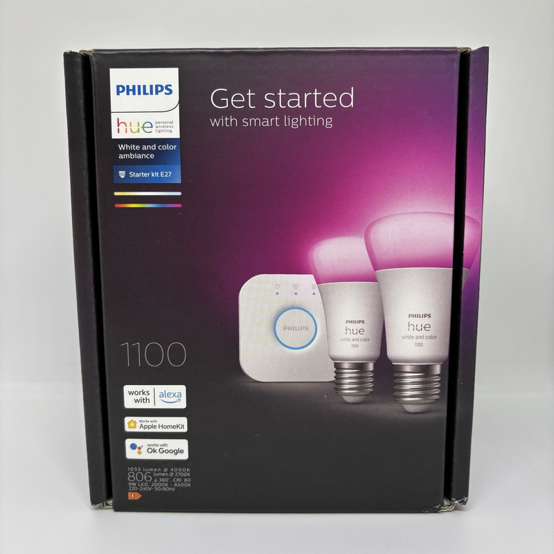 Philips Hue White and Color Ambiance E27 Starter-Set Doppelpack A60 Dimmbar