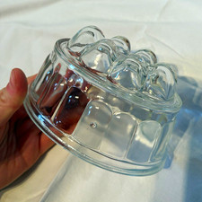 Vintage Glass Flower Jelly Mould