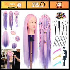29" Hair Styling Mannequin Head with Clamp - Cosmetology Training Doll Head, Bra