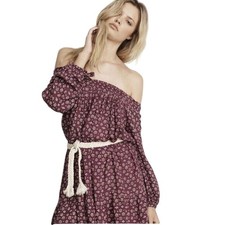 Faithfull The Brand Milos Dress Plum Geometric Size 4