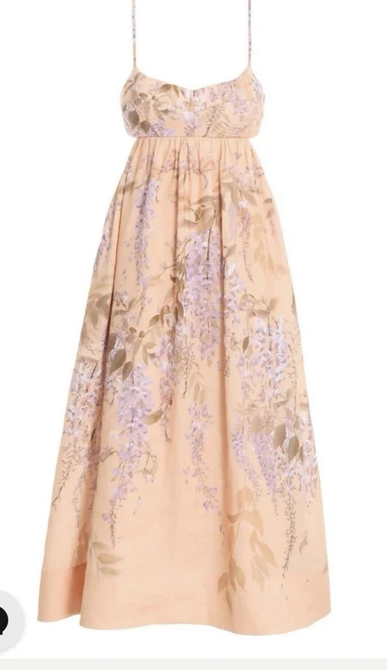 ZIMMERMANN- DESLUMBRANTE VESTIDO MIDI ROSA BRALETTE- Tamanho 3/Aus 14/EUA 10 - Imagem 4 de 4