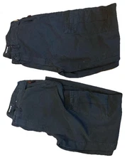 A Tecgen 2 Lot Pants Mens Black Cargo FR Fire Flame Resistant Cat 2 2112, 34X32