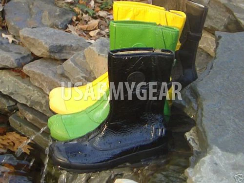 Botas de chuva vintage paládio Shibuya couro envernizado exclusivo designer de moda 2004 - Imagem 2 de 4