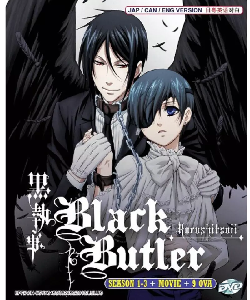 DVD Anime Black Butler Kuroshitsuji Complete Series (Season 1-3 +Movie +9  OVA) E