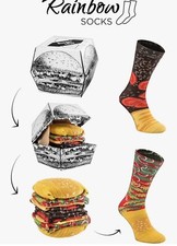 Socks Fast Food Theme, Men,women,gifting Socks,funny Meal, Fries  Burger