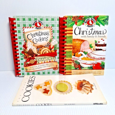 Gooseberry Patch Christmas Meals & Cookie Cookbooks Holiday Gathering Foods x 3