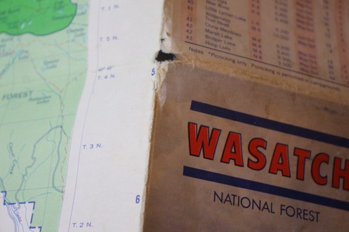 Mapa Forestal Nacional Wasatch Utah Servicio Forestal del USDA de colección 1965 oso ahumado - Imagen 7 de 9