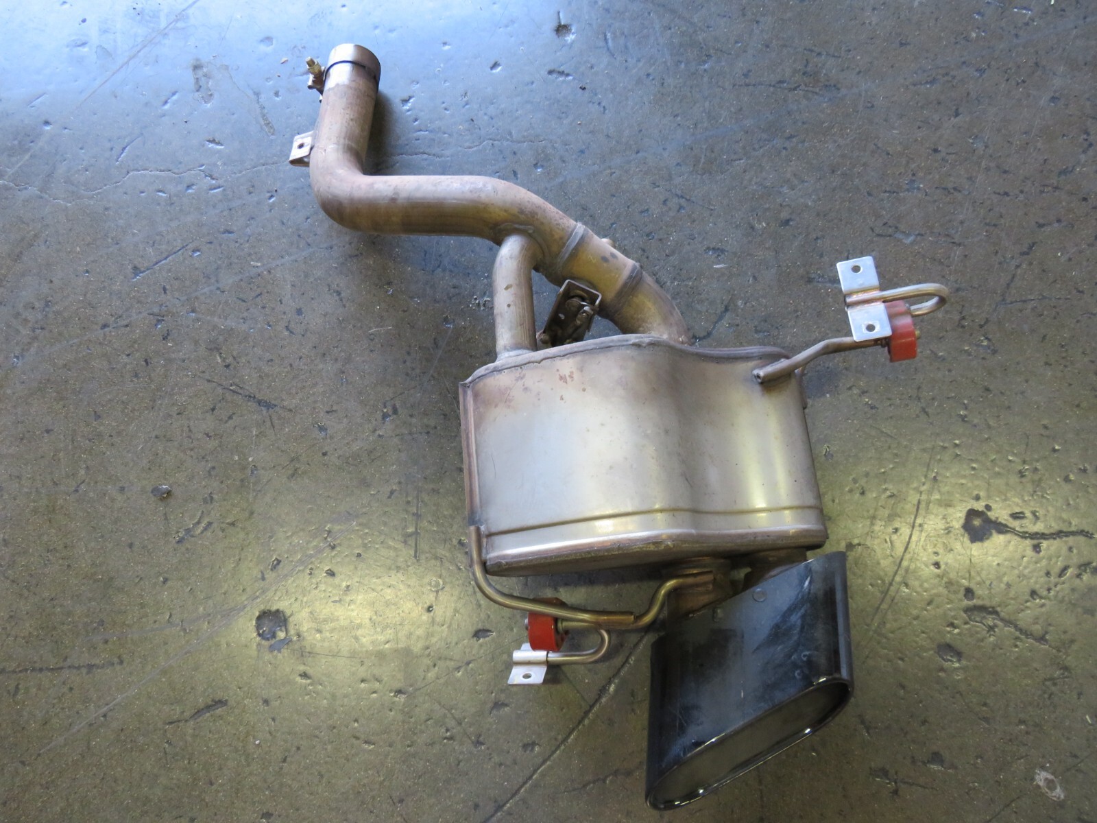 Maserati Granturismo, LH, Left, Muffler, Black / Oval Tips, Used, P/N 278088