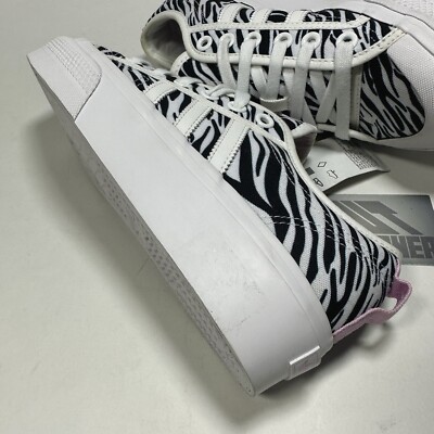 mniyeezy Adidas Nizza Platform W Zebra Cloud Wht Purple Lilac Pink Blk 2022