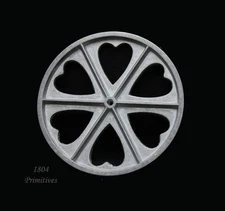 8 Metal 2-1/2" HEART Cut Out Wheels ~ Doll Makers ~ Toy Makers ~ Craft Supply