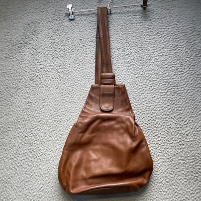 Rossi Leather Convertible Bag Brown Backpack Slouch Made in Italy