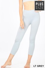 Several Colors Zenana Women Summer Cotton Plus Size Capri Stretch Solid PLUS 1X