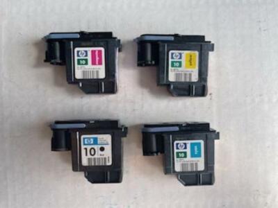 3 Sets (12) Virgin Genuine Entirely Used HP 10 Printheads for Remanufacturing