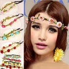 Floral flower headband wedding bridesmaid festival summer boho hair band garland