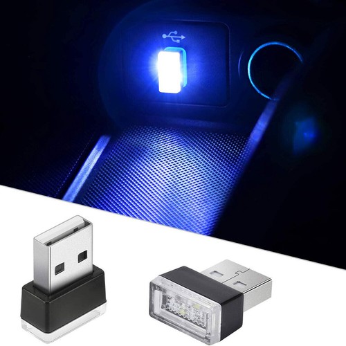 Mini Blue LED USB Car Interior Light Neon Atmosphere Ambient Lamp ...