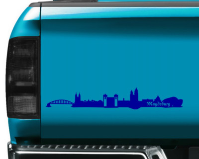 Magdeburg Aufkleber Magdeburg Skyline viele Farben  11 Farben 2 Größen