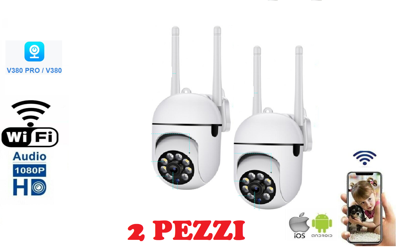 Supporti Per Telecamere Di Sorveglianza - Set 2 Pezzi In ABS | Per Interni Ed Esterni - Foto 5