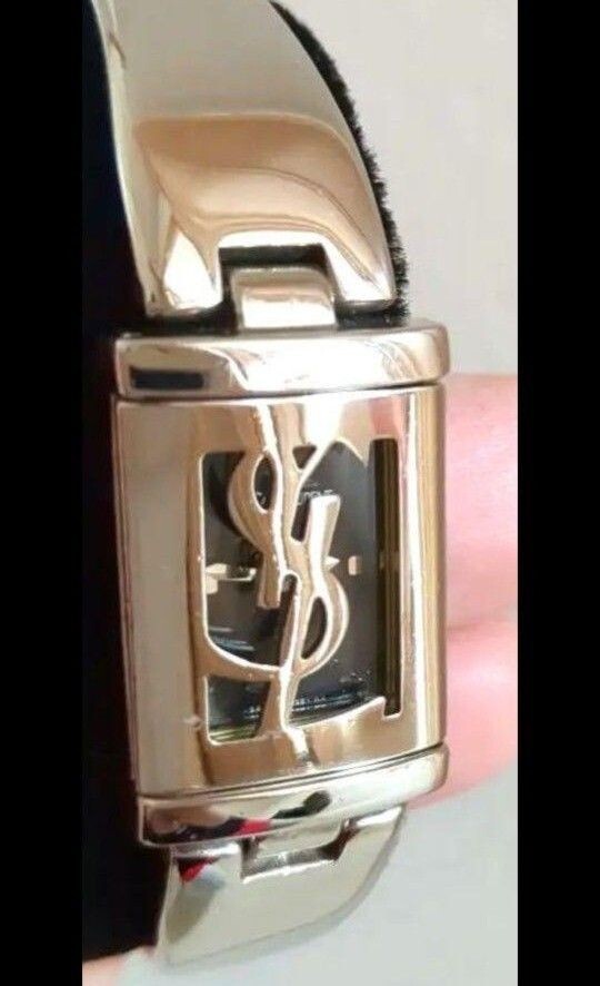 Yves Saint Laurent Quartz Women's Watch Black Dial Square Analog 16mm From Japan