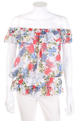 okay Off-the-shoulder blouse Flowers D 34 multicolor