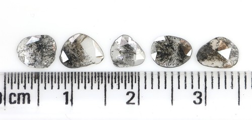 1.35 Ct Natural Loose Slice Cut Diamond 6.60 MM Salt And Pepper Diamond LQ3146 - Picture 8 of 8
