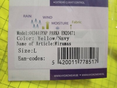MIRAMAS Multi Risk Parka HV gelb Gr. L 043445Y