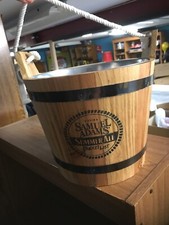 Samuel Adams 2014 Summer Ale madera galvanizado doble cubo de hielo nuevo mango de cuerda