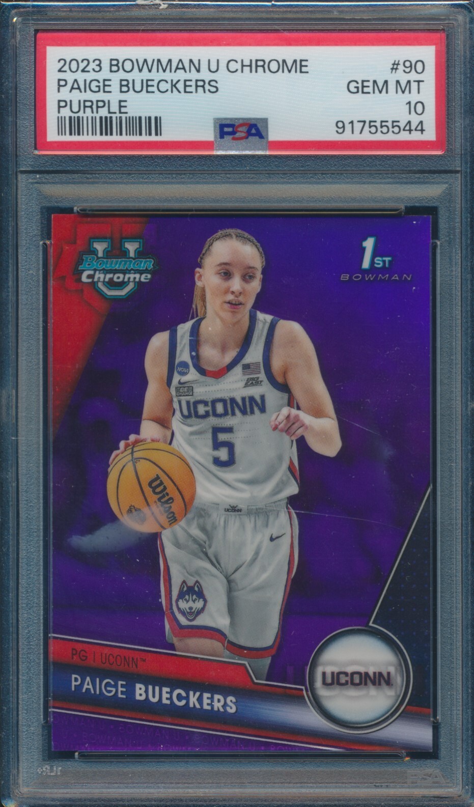 PSA 10 PAIGE BUECKERS 1st 2023 Bowman U Chrome PURPLE REFRACTOR/399 RC GEM MINT