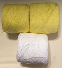 Crystal lace yarn. Colors 01/49 .Acrylic/Rayon. 900 yards per ball, 1 set of 3.