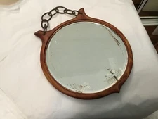 Rare American Looking Glass Mirror, c1800
