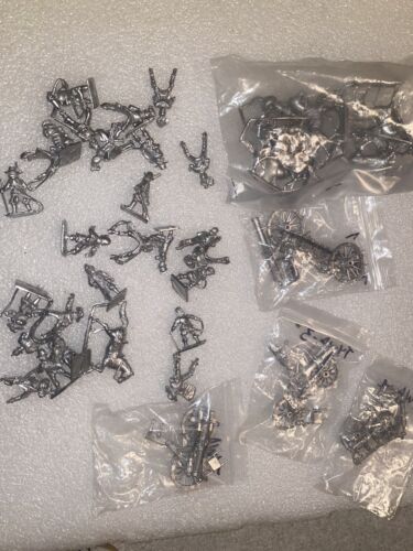 Vintage Thirty Years War Metal Canons Horses Miniatures Bundle