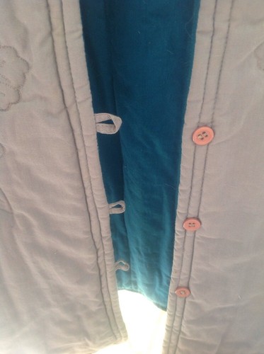 Panache , Indian , quilted , reversable jacket . Teal , gray , Large - Picture 12 of 12