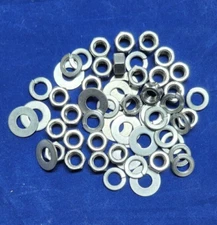 3/8" Stainless Steel Hex Head Nuts, Flat & Lock Washers 18-8 304 (lot of 75)