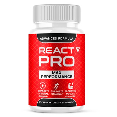 React Pro Capsules, React Pro Max Performance Supplement (60 Capsules)