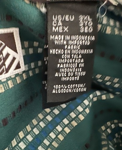 Enyce Clothing Co. Shirt Mens 3XL Button Up Green Long Sleeve Striped Pattern - Picture 8 of 9