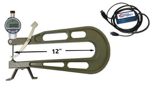309-290M-USB 12" Deep Throat Thickness Gage 0-1", 12" Reach, .0005" Resolution -
