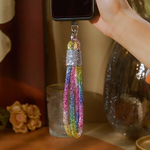 Cellphone Chain Diamond Phone Straps Rhinestone Phone Rope Girls New Year Gift - 第 12/21 張圖片
