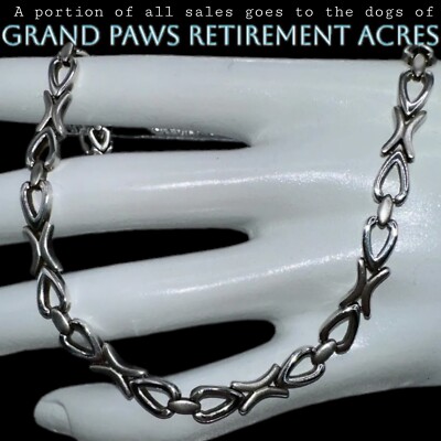 B.A.B BALLOU VINTAGE STERLING SILVER XO CHAIN 18 INCH ABSOULUTELY STUNNING!