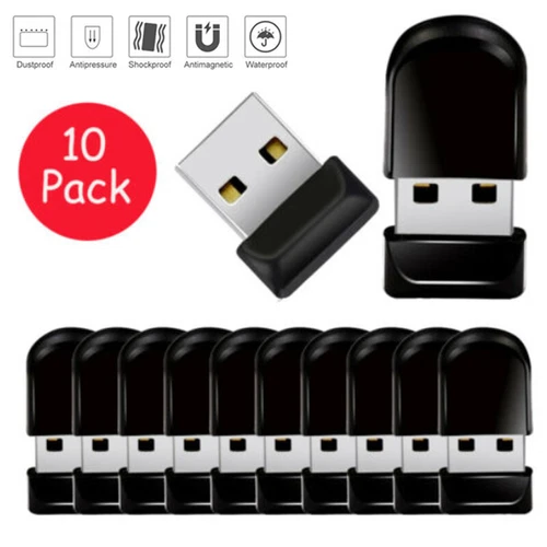 10 Pack Lot Mini USB 2.0 Flash Drive Thumb Memory Stick 64GB 32GB 16GB 8GB 2GB