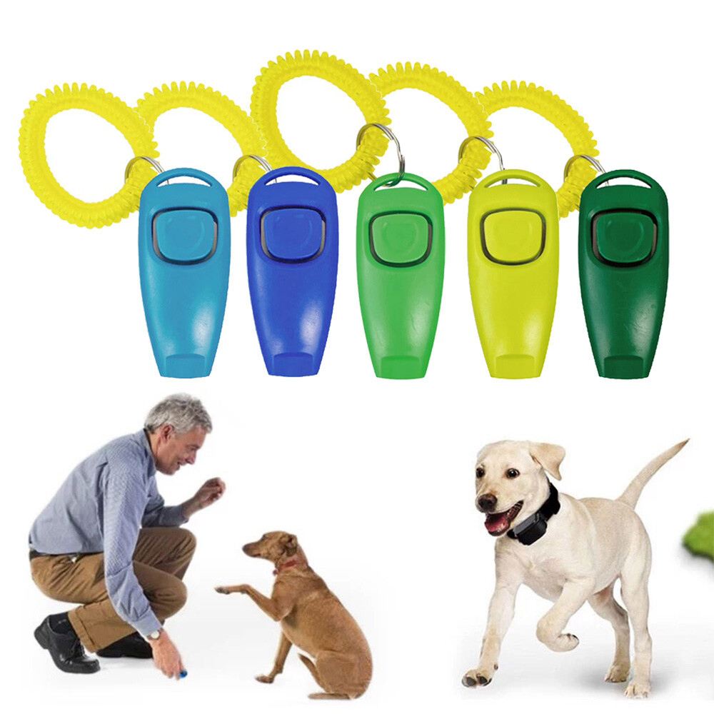 Pet Barking Combo Obedience Puppy Train Skills Dog Training Whistle Clicker Stop eBay