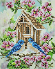 Bead Embroidery Kit Birds DIY Beaded Stitching Bead Needlework bs 4198
