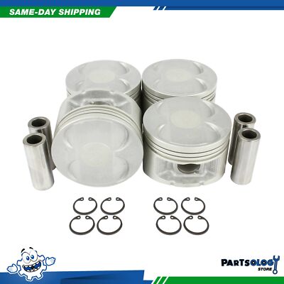 DNJ P224 Standard size Complete Piston Set For 97-01 Honda 2.2L DOHC